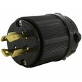 Ac Works NEMA L15-20P 3-Phase 20A 250V 4-Prong Locking Male Plug With UL, C-UL Approval in Black ASL1520P-BK